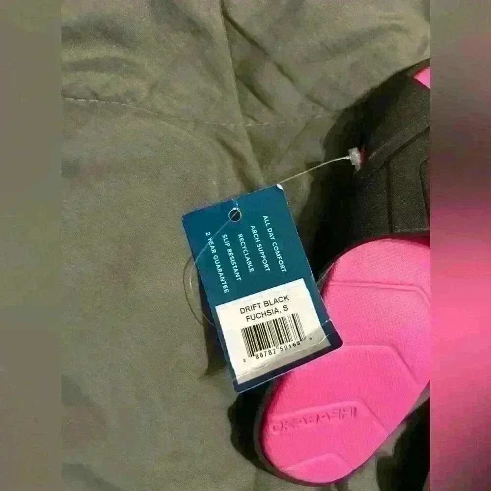 Okabashi slip on sandal size 5-6 pink and black  NWT - Picture 3 of 5